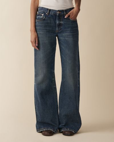   JEANS★KYOTO スニーカー★WHITE/NAVY Jeanerica Women's Kyoto Natural White Flared Jeans - Jeanerica