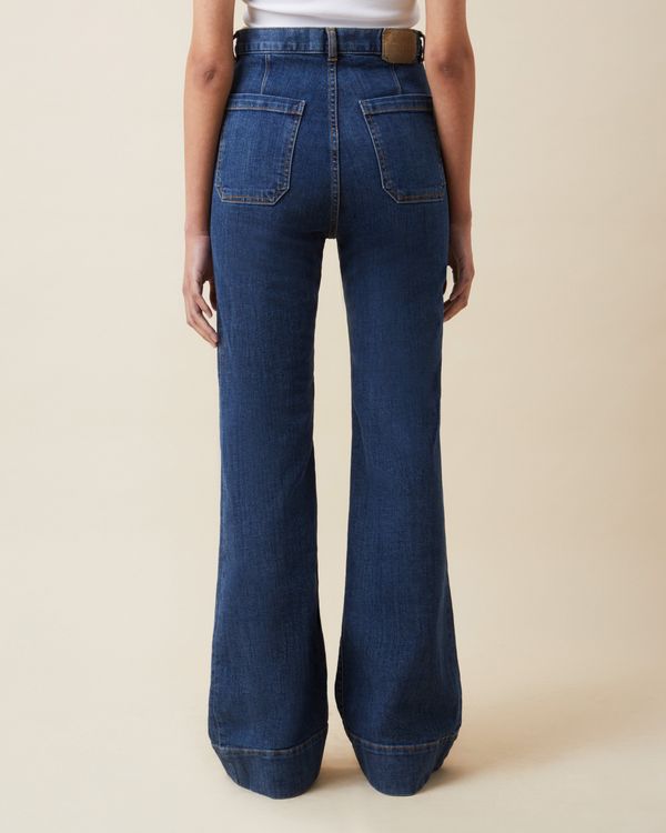 VERA MAY 1602 ITALIAN BLACK DENIM JEANS